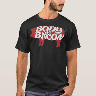 Trendy Body By Bacon Pig Silhouette Humor Premium  T-Shirt