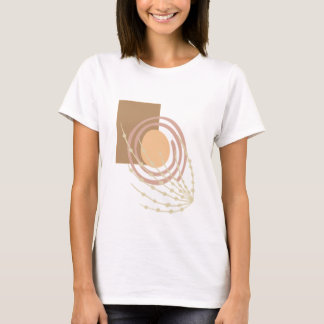 Trendy Boho Abstract Moon and Flower  T-Shirt