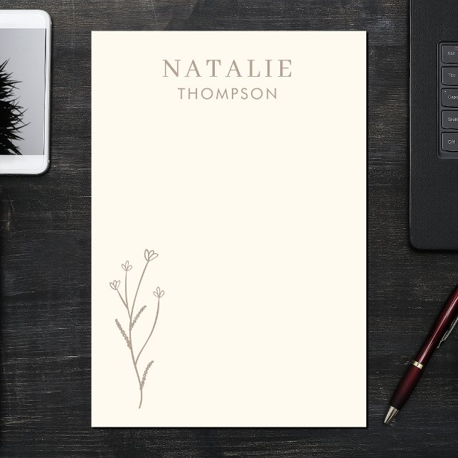 Trendy Boho Chic Mushroom Brown Personalized Post-it Notes (Creator Uploaded)