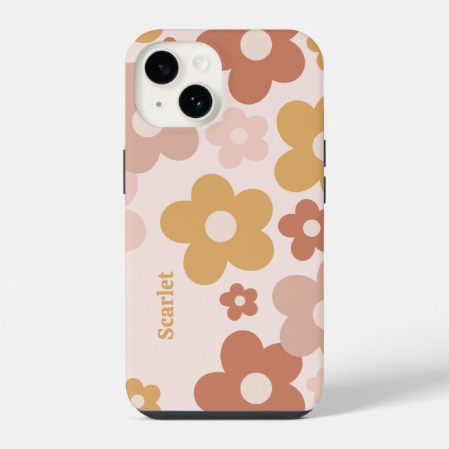 Trendy Boho Daisies iPhone Case (Back)