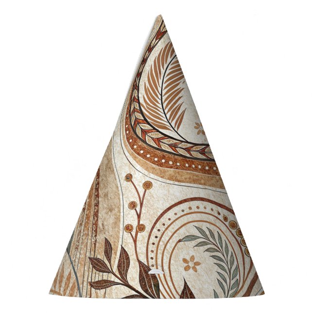 Trendy Boho Pattern Paper Party Hat (Left)