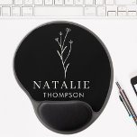 Trendy Boho Rustic Black And White Personalized Gel Mouse Pad<br><div class="desc">Elevate your workspace with our Trendy Boho Rustic Black and White Personalized Gel Mouse Pad, where functionality meets refined elegance. This custom ergonomic mouse pad features a wrist rest designed for maximum comfort during long hours at the desk, making it a thoughtful gift for your boss or coworker. The stylish...</div>