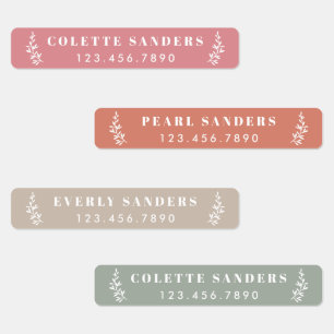 Trendy Boho Waterproof Name Labels