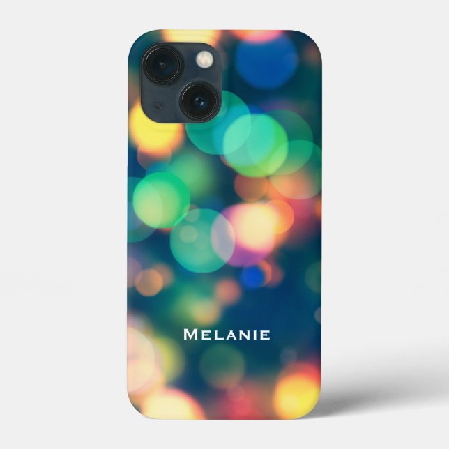 Trendy Bokeh Colourful Bubbles Personalised Case-Mate iPhone Case (Back)
