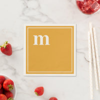 Trendy Bold Lower Case Monogram Marigold Yellow