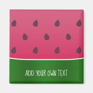 Trendy Bold Watermelon Custom Text Magnet