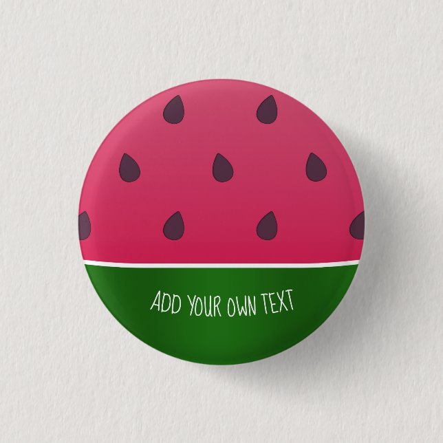 Trendy Bold Watermelon Graphic 1 Inch Round Button (Front)