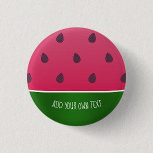Trendy Bold Watermelon Graphic 1 Inch Round Button