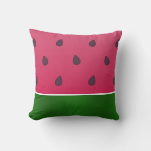 Trendy Bold Watermelon Graphic Throw Pillow
