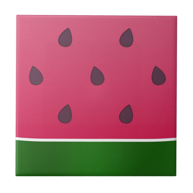 Trendy Bold Watermelon Graphic Tile (Front)