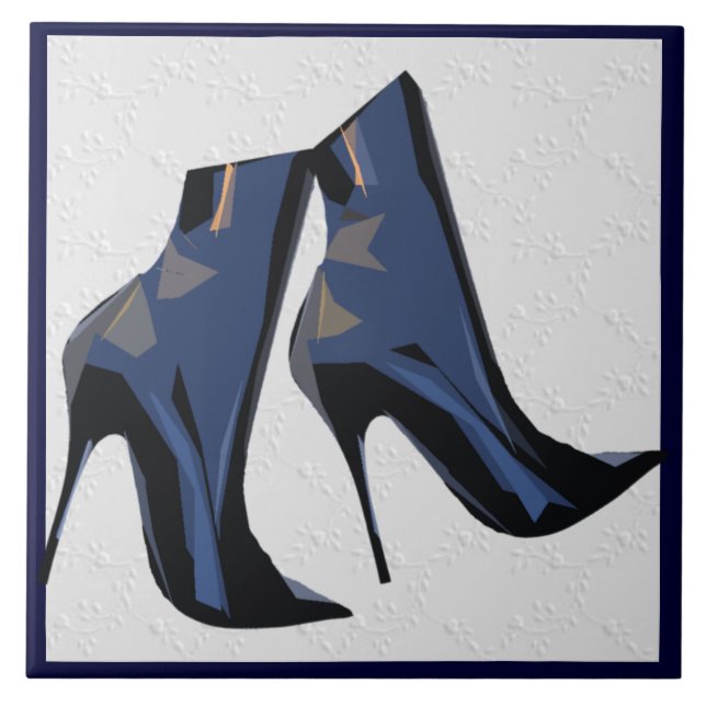 Trendy Boot Art Tile (Front)