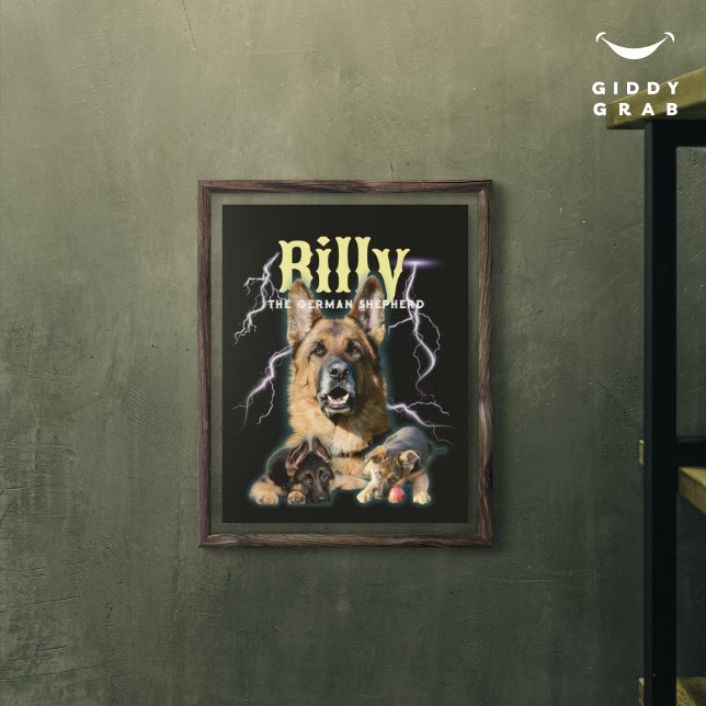 Trendy Bootleg Personalized Dog Photo 90s Poster (Creator Uploaded)