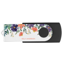 Trendy Botanical Foliage Pattern Monogrammed Decal