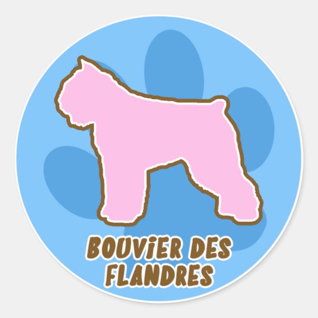 Trendy Bouvier des Flandres Stickers (Front)