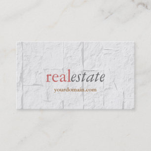 Trendy Brick Wall Real Estate Agent Business Card