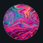 Trendy Bright Blue Pink Green Abstract Pattern Dartboard<br><div class="desc">Trendy Neon Bright Blue Pink Green Abstract Pattern</div>