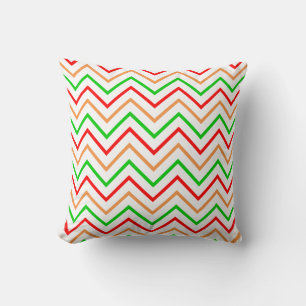 Trendy Bright Chevron Pattern Throw Pillow