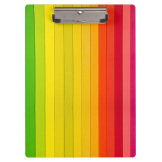 Trendy Bright colorful red orange blue yellow Clipboard