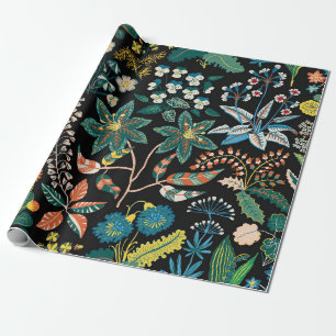 Trendy bright Floral pattern in the many kind of f Wrapping Paper