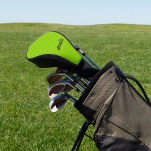 Trendy Bright Green Personalized Golf Head Cover