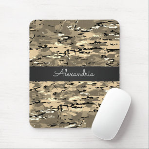 Trendy Brown Camo   Mouse Pad
