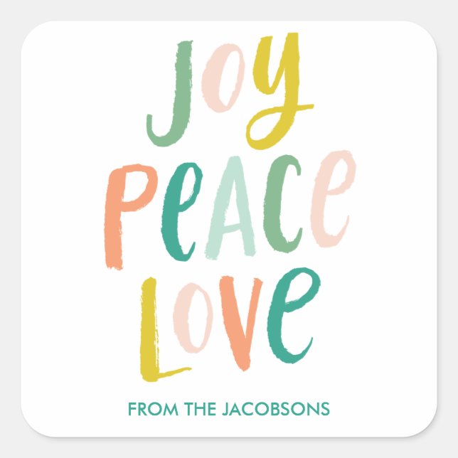 Trendy Brush Lettering Christmas Stickers (Front)