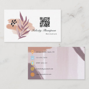Trendy Brush Strokes Collage Business Card
