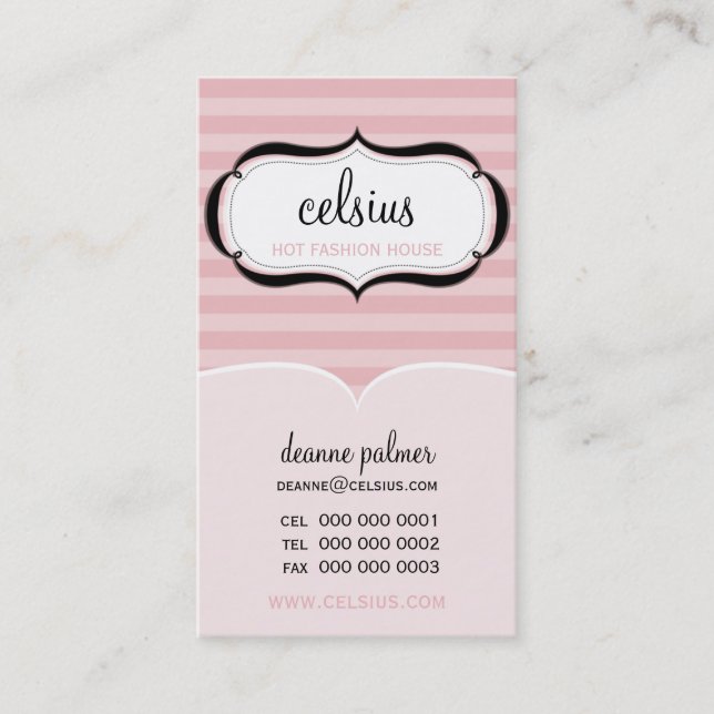 TRENDY BUSINESS CARD :: chic boutique 2P (Front)
