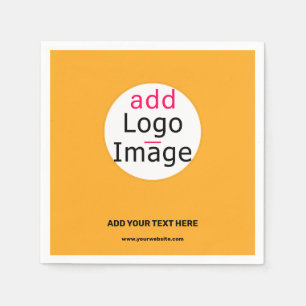 Trendy Business Custom Logo Macaroni and Cheese Napkin