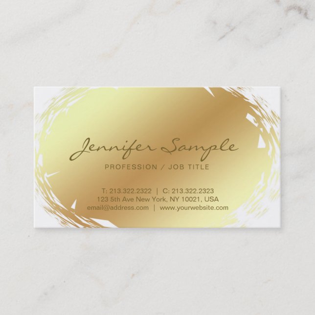 Trendy Calligraphed Director Manager Plain Luxury Business Card (Front)