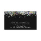 Trendy Calligraphy Script Black Silver Glitter