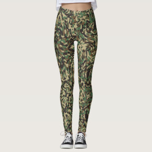 Trendy Camouflage Green  Leggings