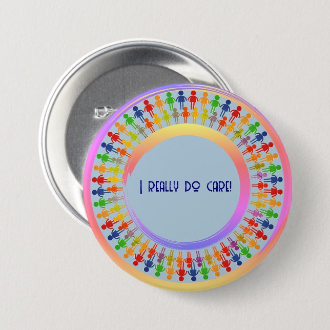 Trendy Campaign Colours -  3 Inch Round Button (Front & Back)