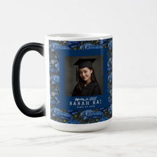 Trendy Carnation Floral Graduation Magic Mug