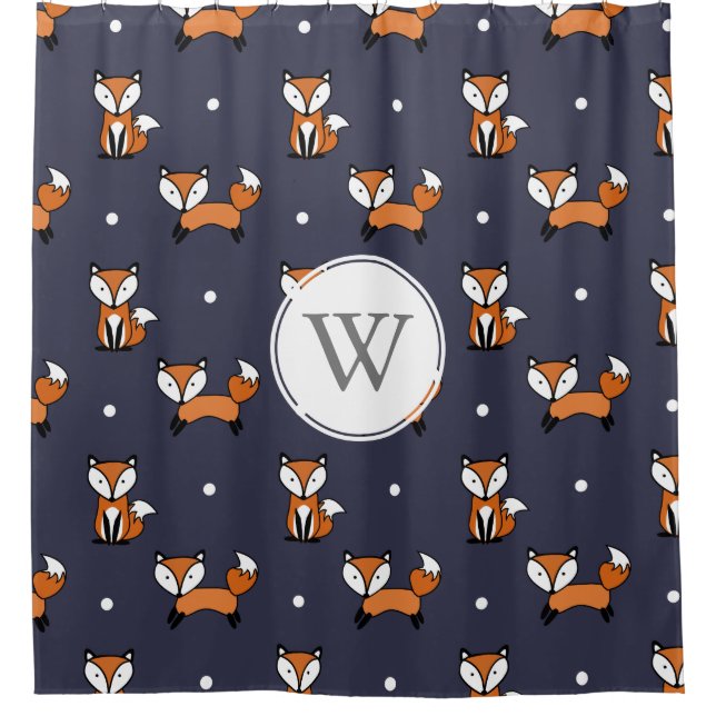 Trendy Cartoon Foxes Polka Dots Personalized (Front)