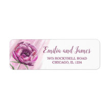Trendy Cassis Watercolor Floral