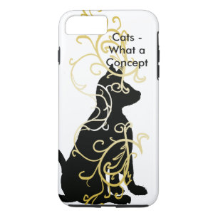 Trendy Cat Black Cats Ornate Gold CricketDiane Case-Mate iPhone Case
