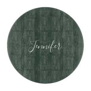Trendy Celtic Greyish Green Modern Add Own Name Cutting Board