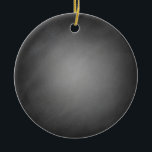 Trendy Chalkboard Vignette Ceramic Ornament<br><div class="desc">This cool background design depicts the grain and texture of a blackboard that has been drawn on with chalk and erased many times. It has a vignette look to it, fading to lighter in the centre. This simple, yet very elegant and cool chalkboard background is the perfect starting point for...</div>