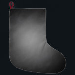 Trendy Chalkboard Vignette Large Christmas Stocking<br><div class="desc">This cool background design depicts the grain and texture of a blackboard that has been drawn on with chalk and erased many times. It has a vignette look to it, fading to lighter in the centre. This simple, yet very elegant and cool chalkboard background is the perfect starting point for...</div>