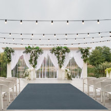 Trendy Charcoal Grey Outdoor Wedding Aisle Runner