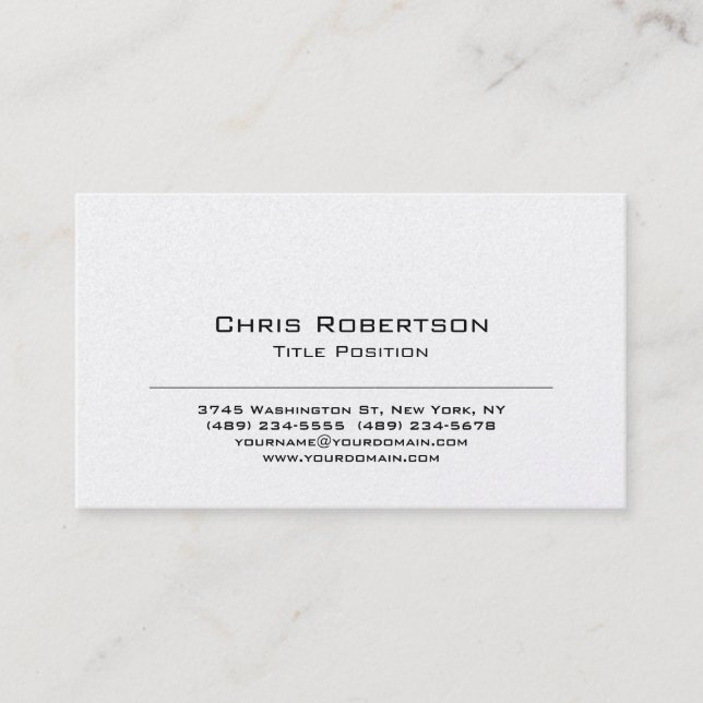 Trendy Charming Business Card (Front)