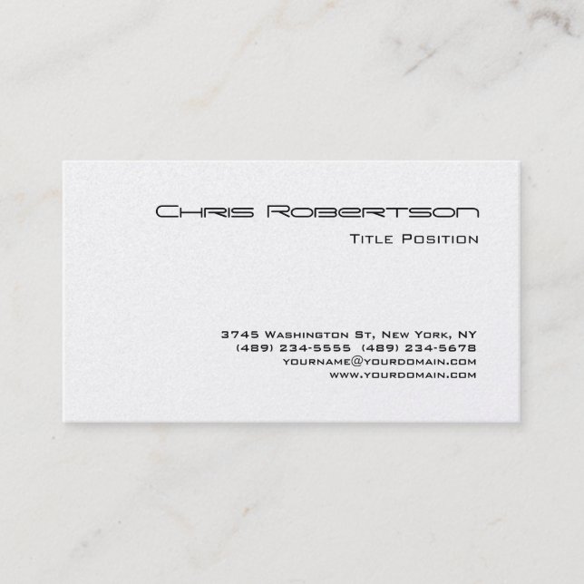 Trendy Charming Script Business Card (Front)