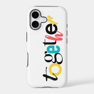 Trendy, cheerful, urban typography of Together