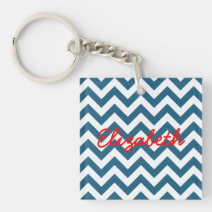 Trendy Chevron Acrylic Keychain
