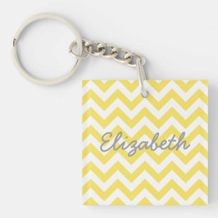 Trendy Chevron Acrylic Keychain