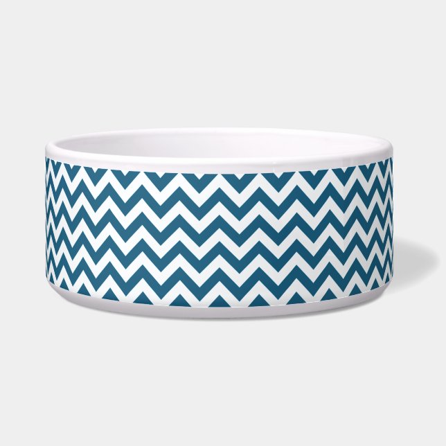 Trendy Chevron Dog Bowl (Front)