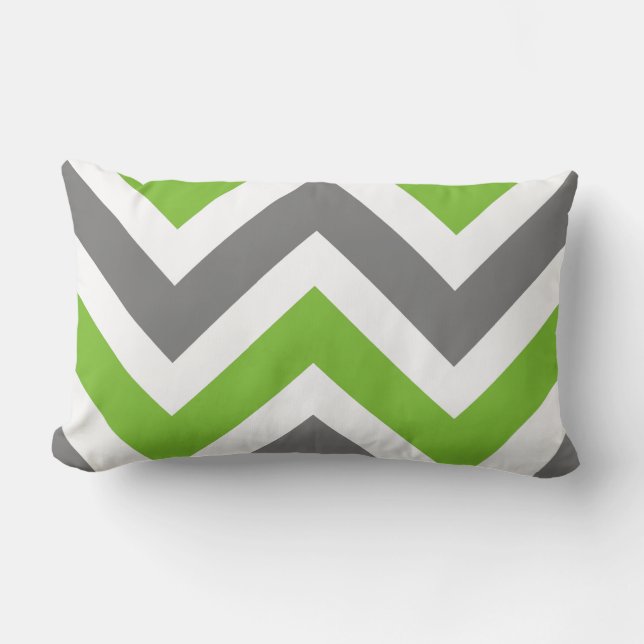 Trendy Chevron Fashion Colours Lumbar Pillow (Front)