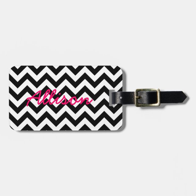 Trendy Chevron Luggage Tag (Front Horizontal)