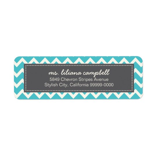 Trendy Chevron Pattern Avery Return Address Label
